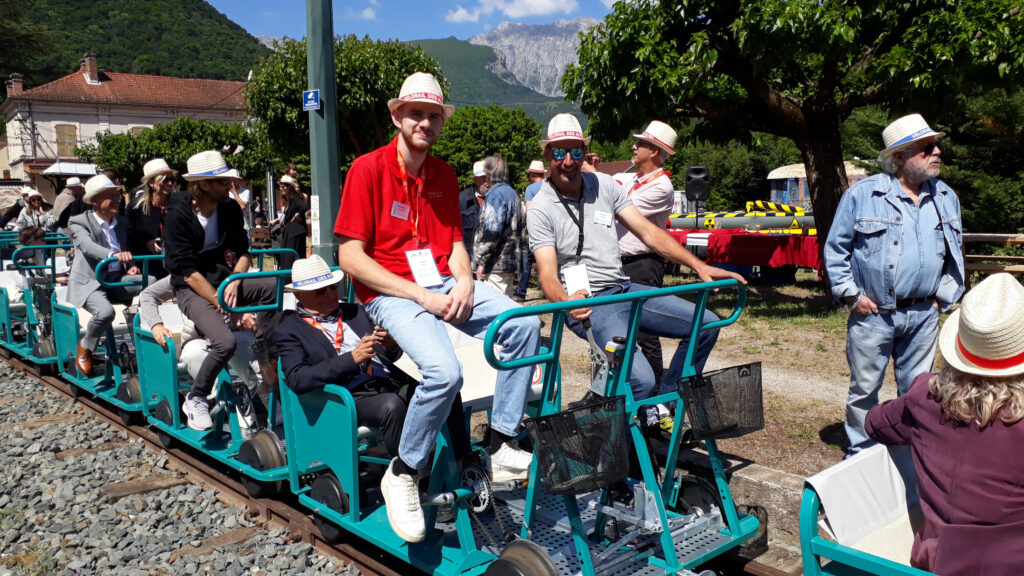 24 Mai 2025 Inauguration du Vélo-rail des Alpes. Les Rails Du Drac ont participé à la fête.